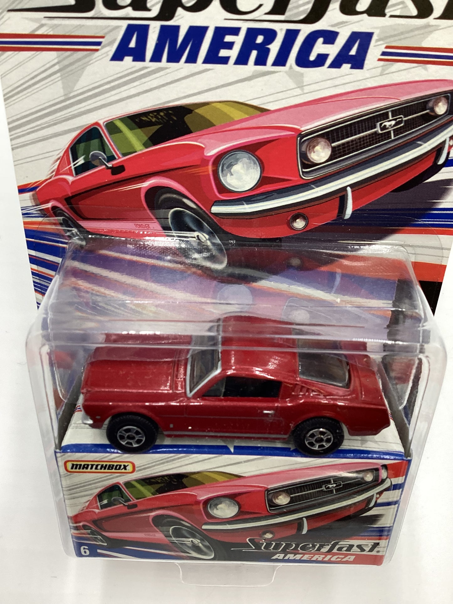 Matchbox Superfast America #6 1965 Ford Mustang GT Red 173C