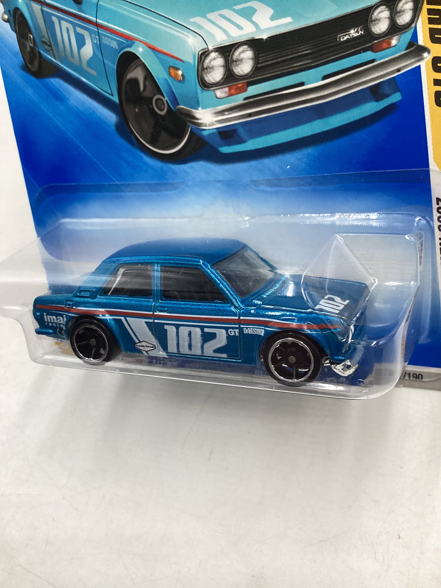 2009 Hot Wheels #037 Datsun Bluebird 510 Blue (SR)