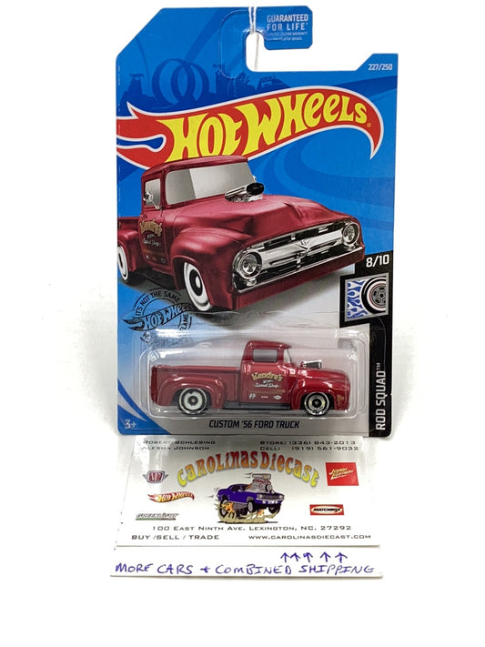 2019 Hot Wheels #227 Custom 56 Ford Truck Kroger Exclusive 158D