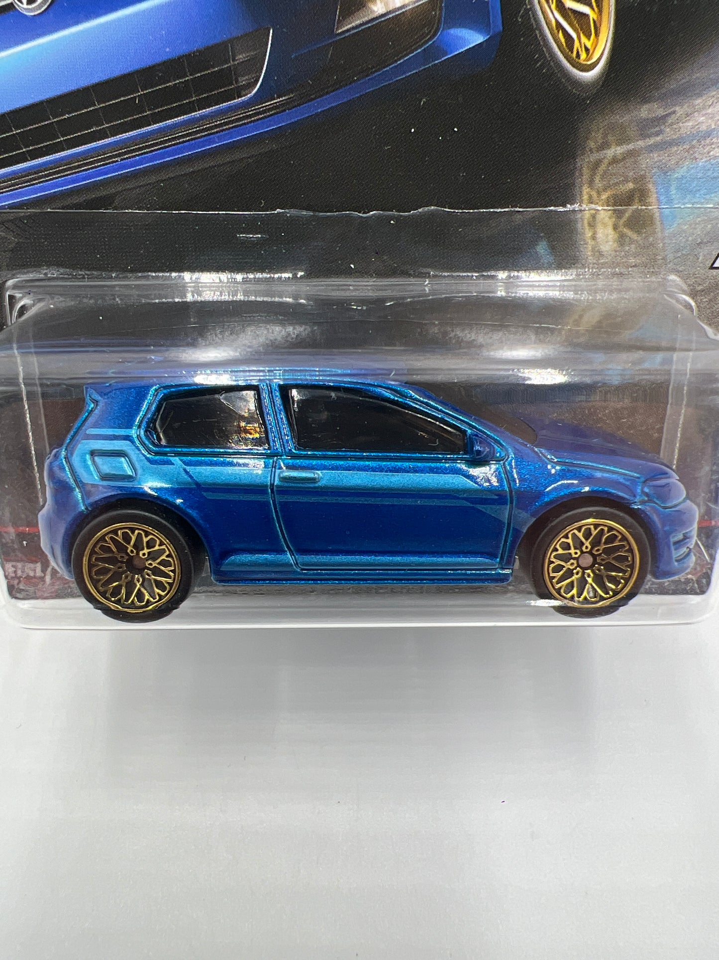Hot Wheels Premium Euro Style #4 Volkswagen Golf MK7 Blue 245J
