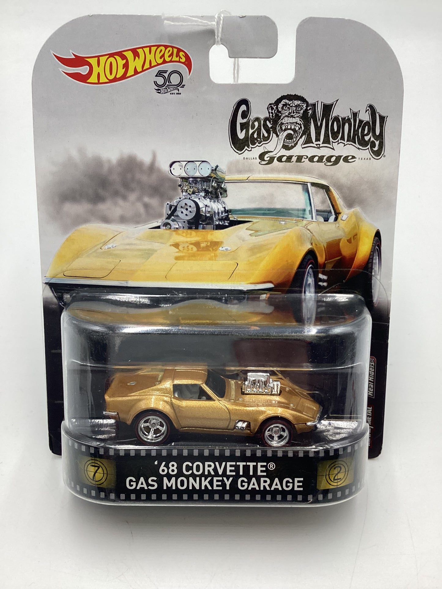 2018 Hot wheels Retro Entertainment Gas Monkey Garage 68 Corvette 241E