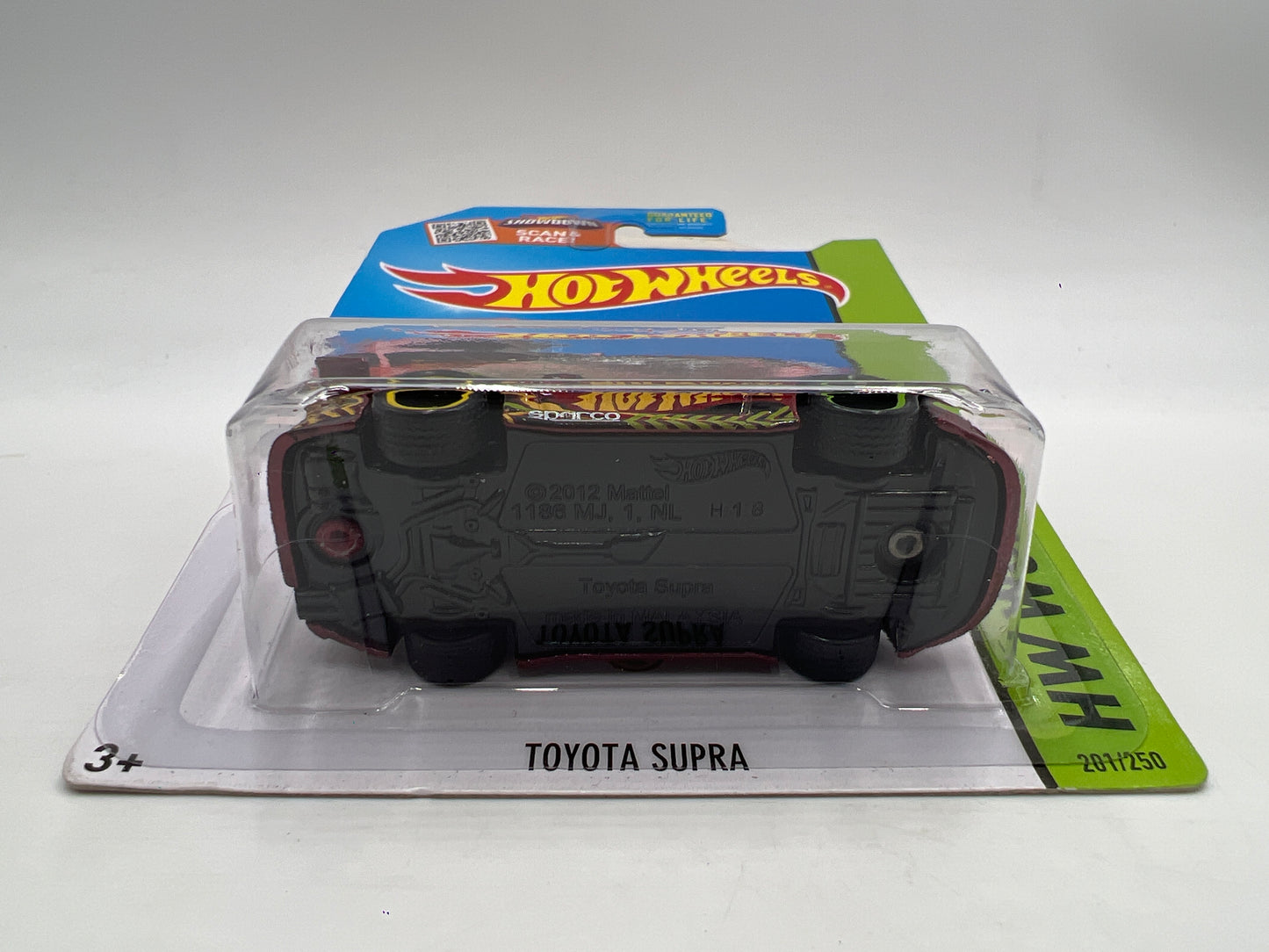 2015 Hot Wheels Super Treasure Hunt #201 Toyota Supra Red W/Protector