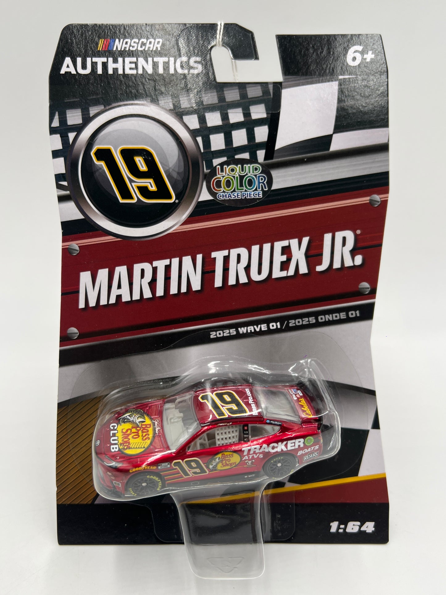 2025 Nascar Authentics Wave 1 Liquid Color CHASE Martin Truex Jr #19 Red