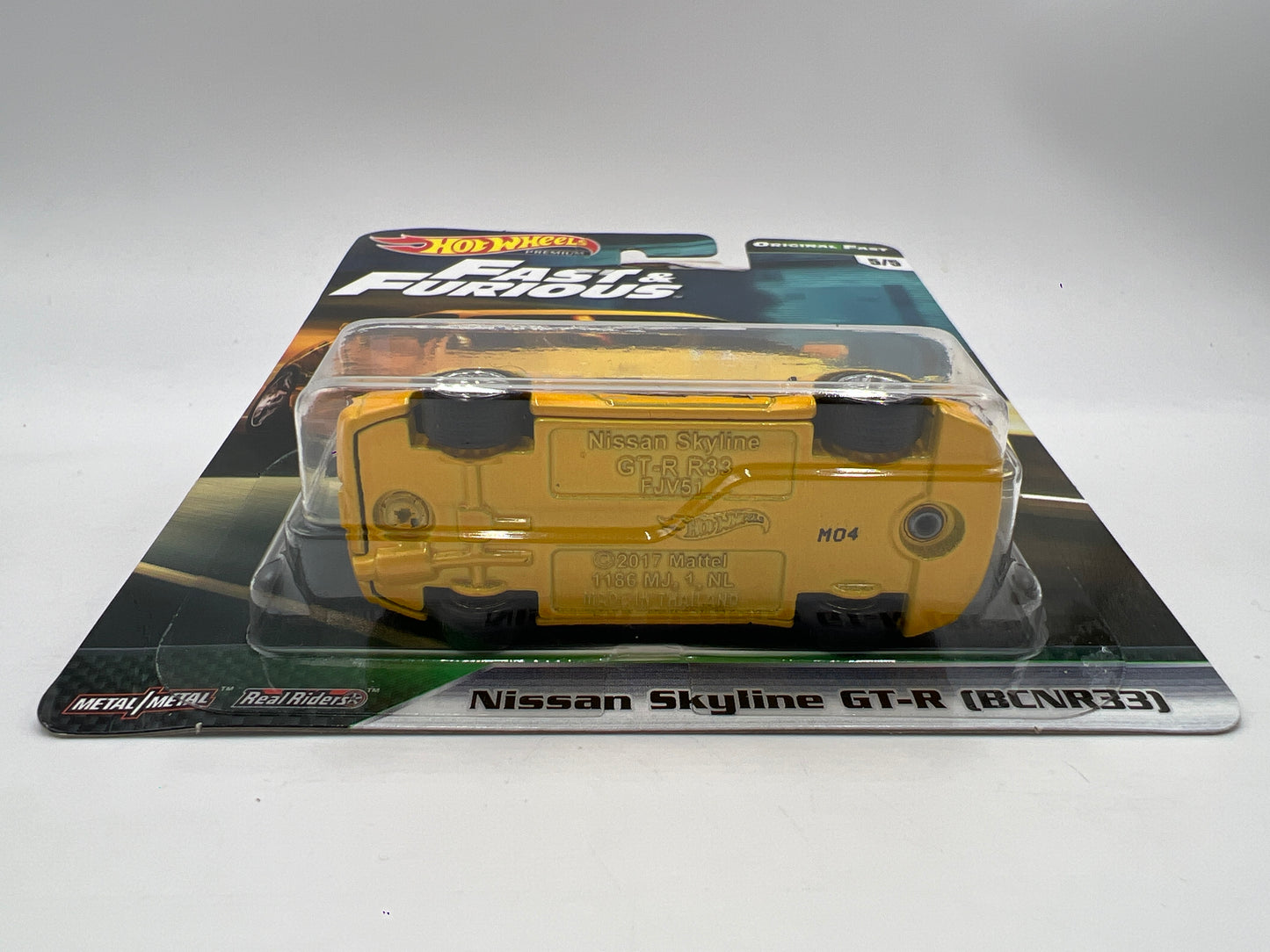 Hot Wheels Fast & Furious Original Fast #5 Nissan Skyline GT-R BCNR33 Yellow W/Protector