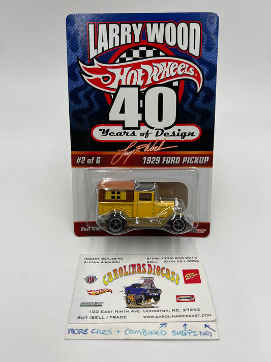 Hot Wheels Larry Wood 40 Years Of Design #2485/6500 1929 Ford Pickup Yellow W/Protector