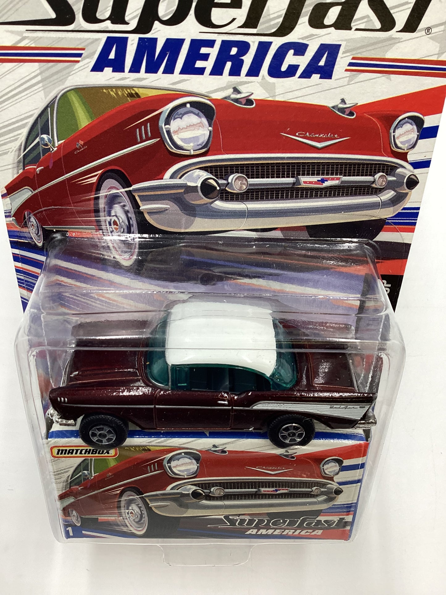 Matchbox Superfast America #1 1957 Chevy Bel Air Hard Top 174F