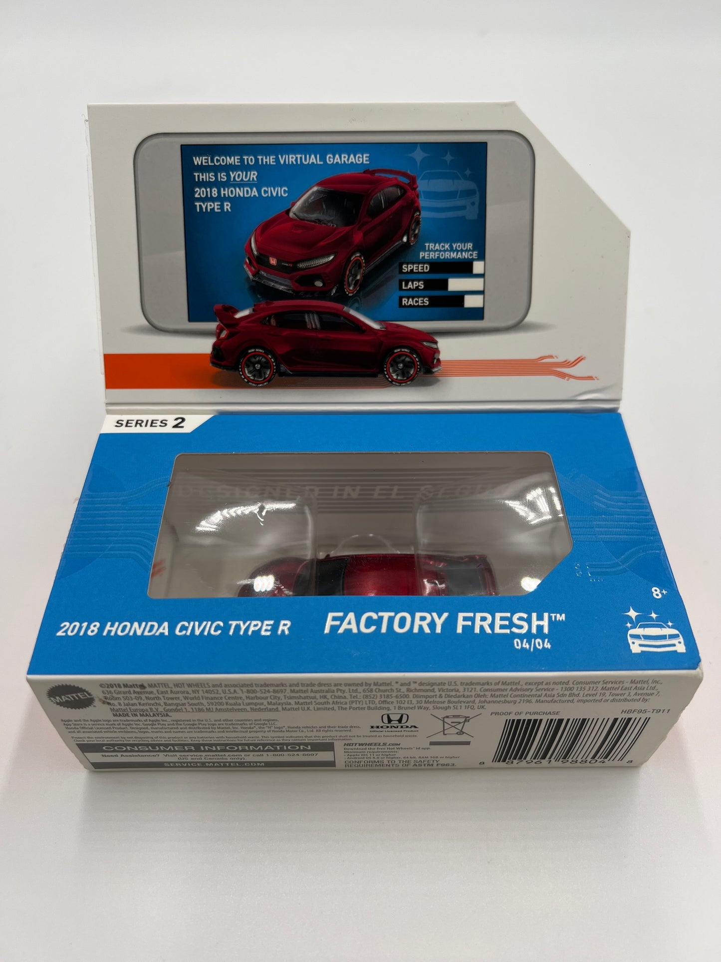 Hot Wheels iD Factory Fresh Series 2 #4 2018 Honda Civic Type R Red Opened