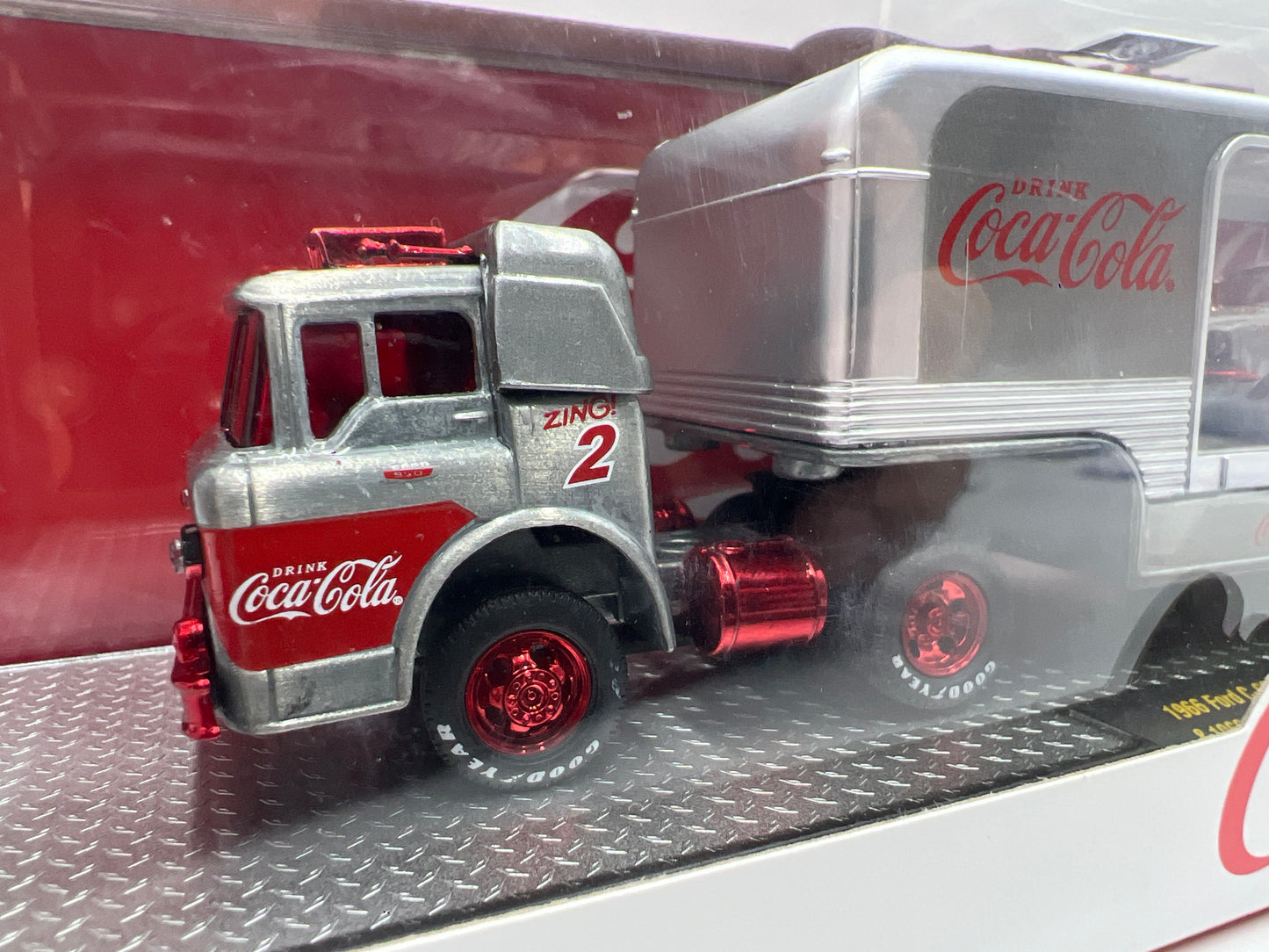 M2 Machines Auto Haulers RAW CHASE 1/250 Coca Cola 1966 Ford C-600 & 1966 Ford Mustang Fastback 2+2 RC02 VHTF