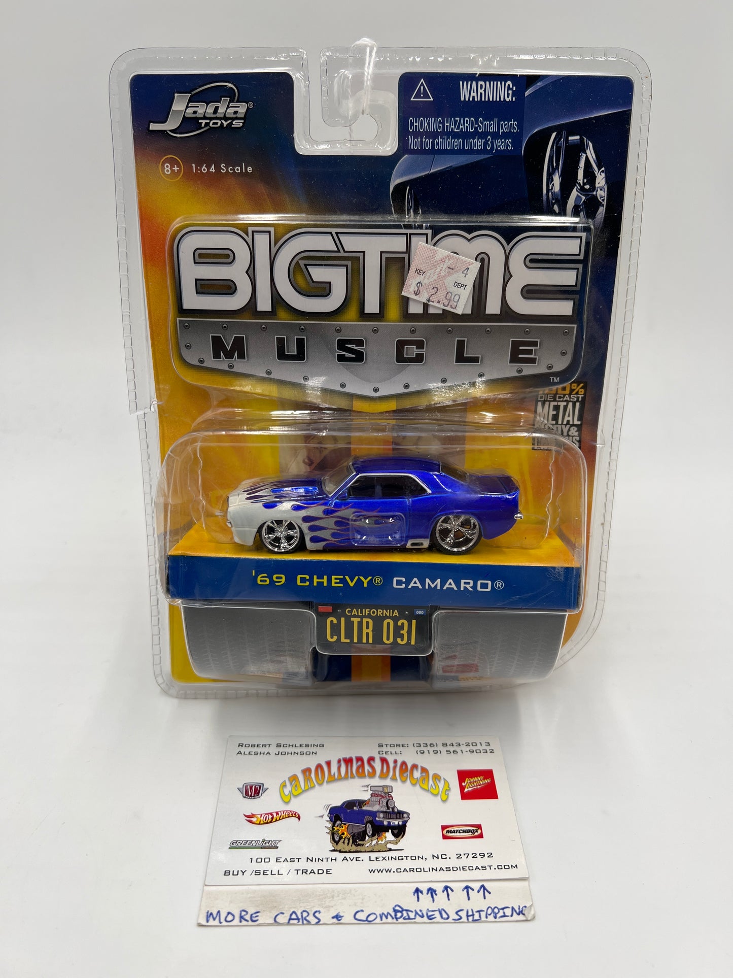 Jada Dub City Big Time Muscle #31 69 Chevy Camaro Blue Damaged Blister 184D