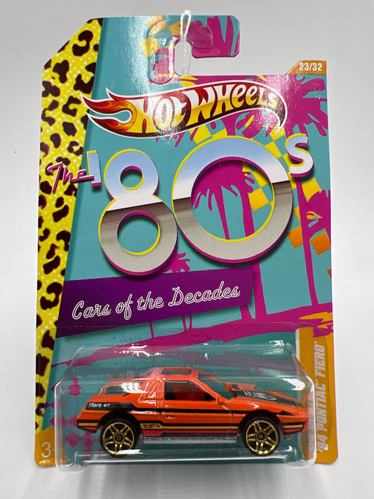 Hot Wheels Cars of the Decades The 80s #23 84 Pontiac Fiero Orange 164G