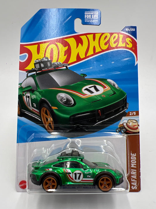 2025 Hot Wheels G Case Super Treasure Hunt #154 Porsche 911 Rallye Green W/Protector