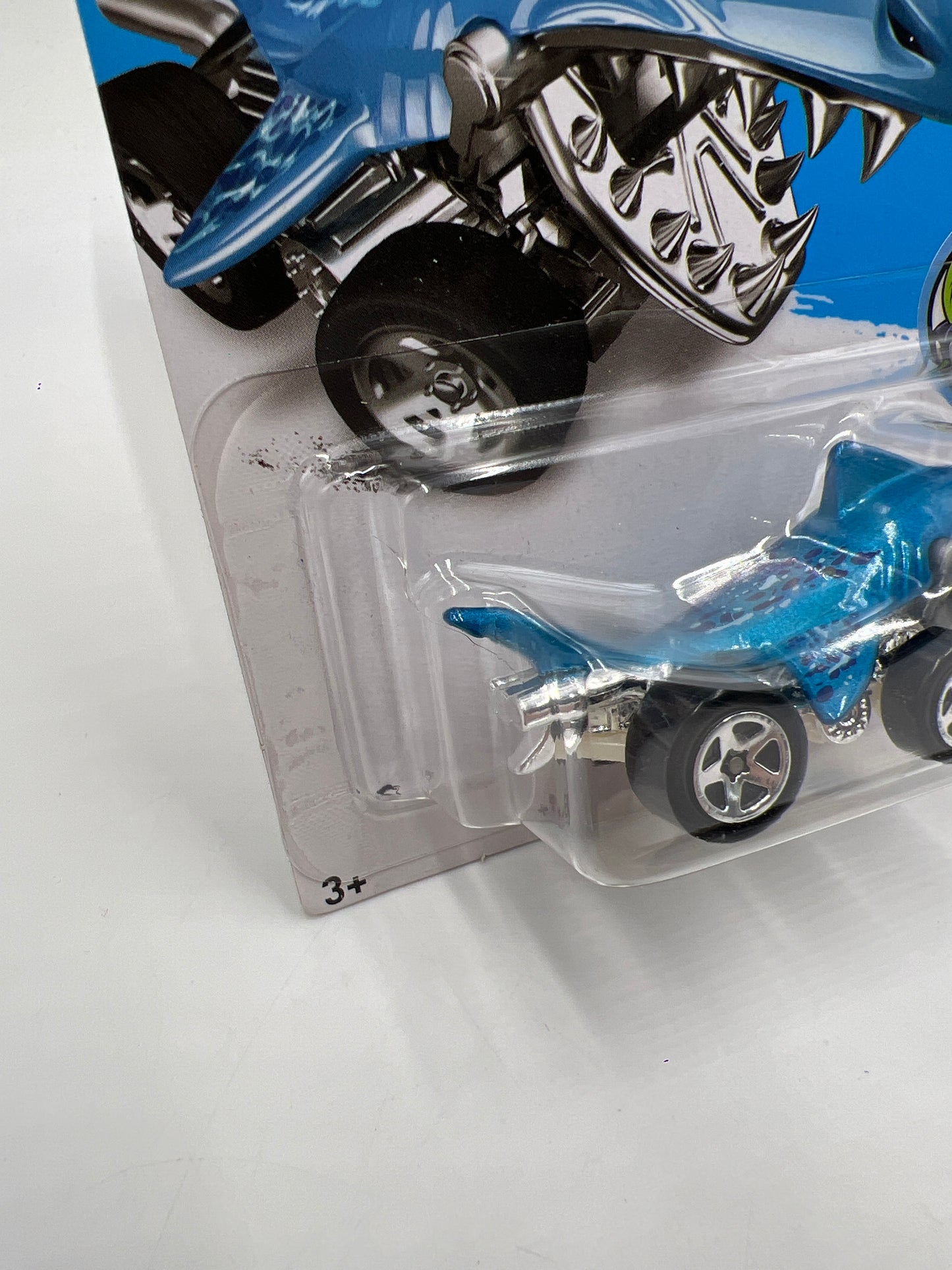 2016 Hot Wheels Street Beasts #208 Shark Bite Blue W/Protector Cracked Blister