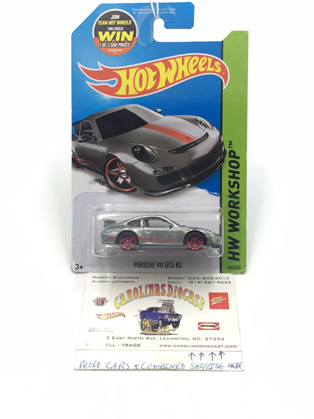 2015 Hot Wheels #196 Porsche 911 GT3 RS Zamac