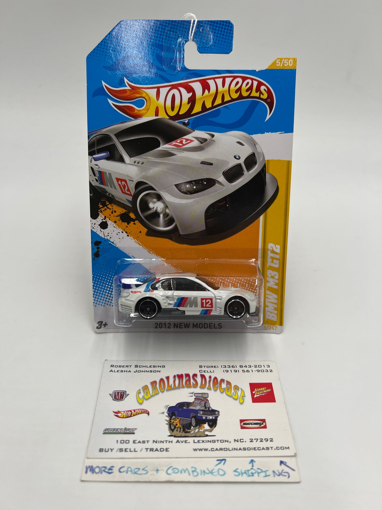 2012 Hot Wheels New Models #5 BMW M3 GT2 White 106B