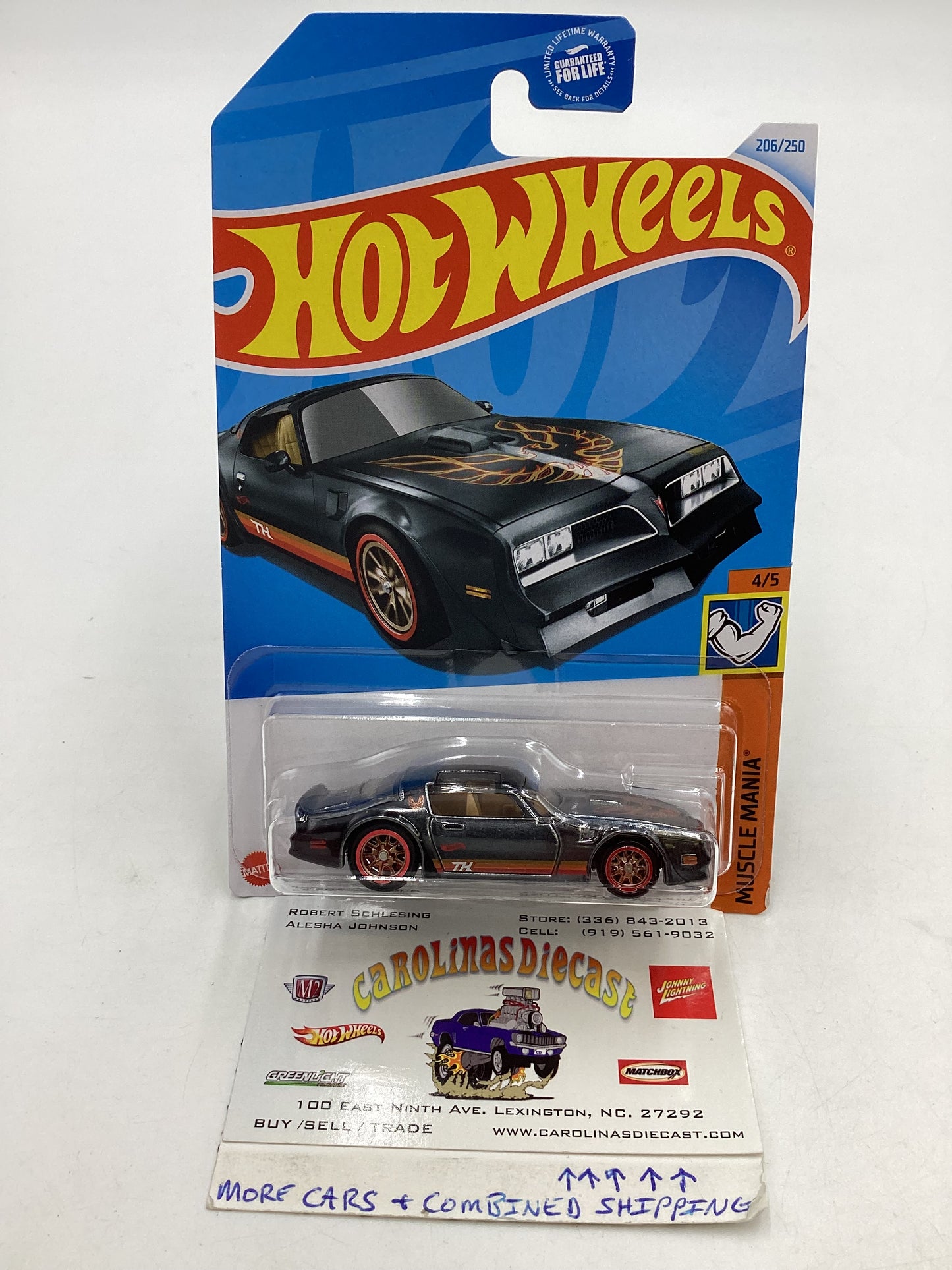 2024 Hot Wheels Super Treasure Hunt #206 77 Pontiac Firebird T/A Black with protector