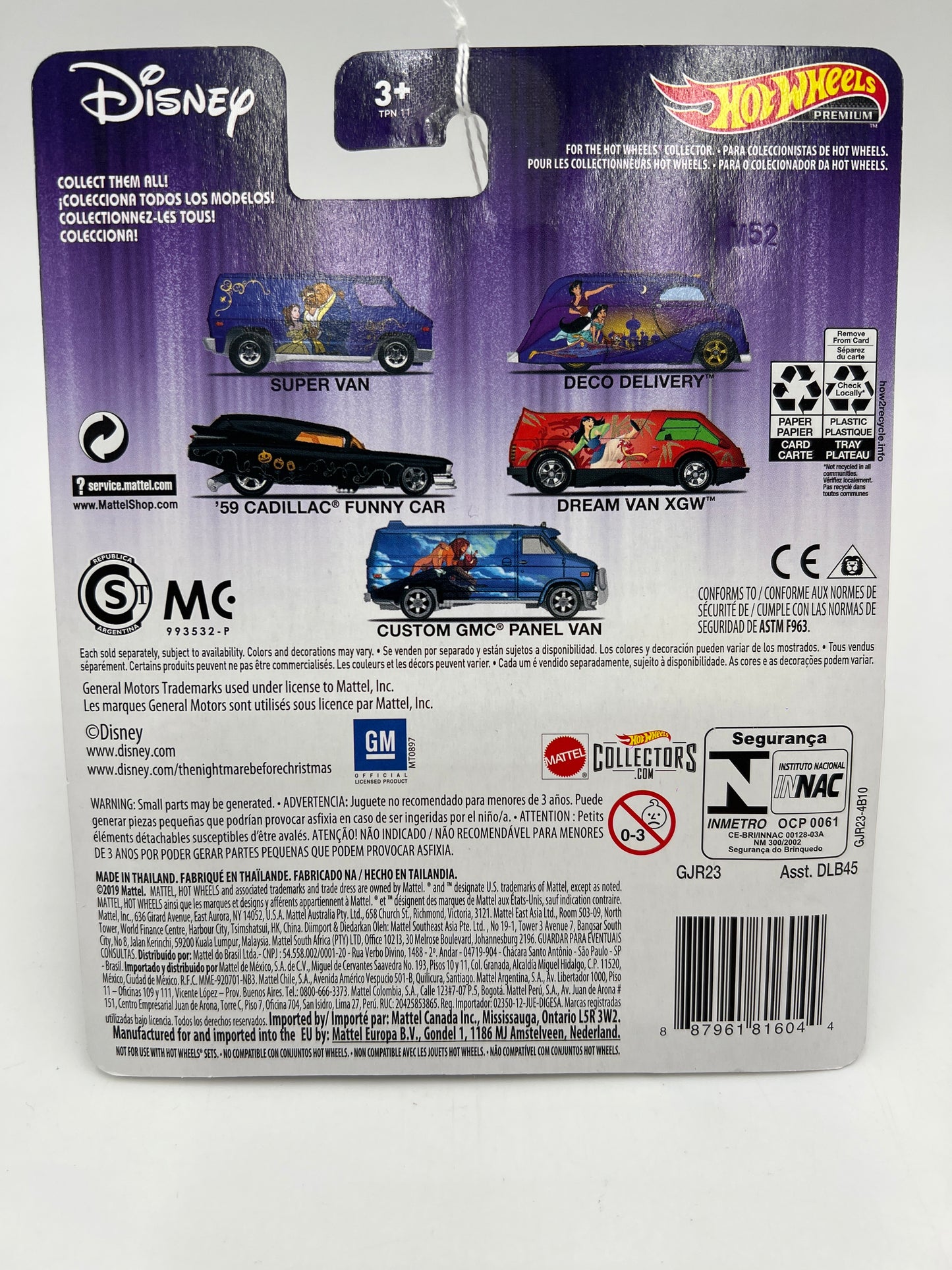 Hot wheels Pop Culture Disney Deco Delivery #2 Purple 253i