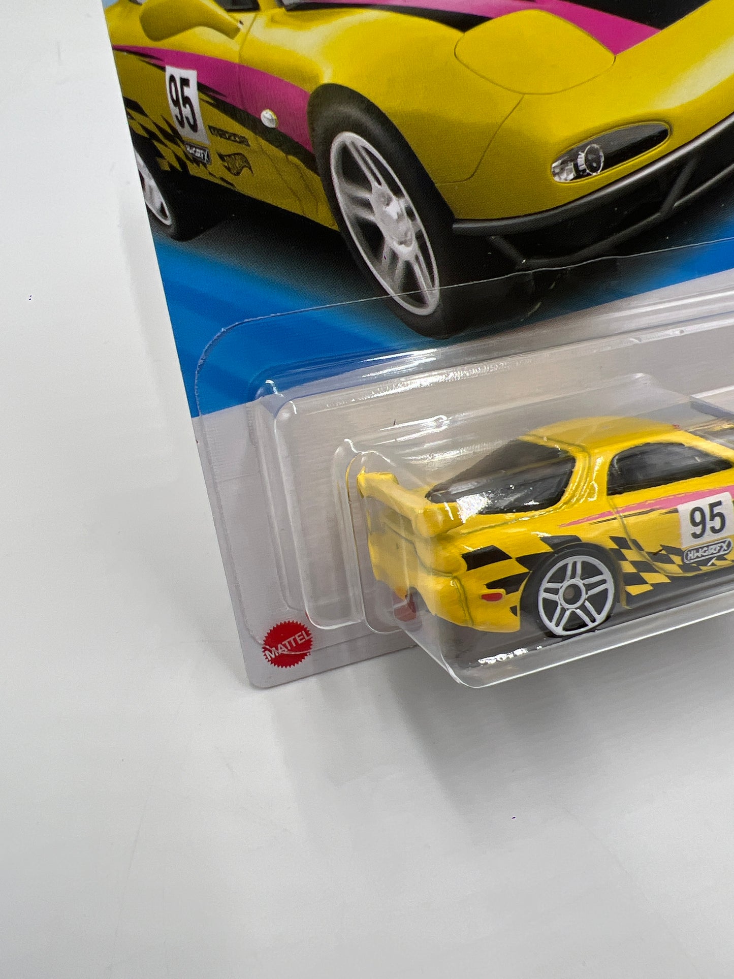 2025 Hot Wheels J Case HW 70s Vs 90s #163 95 Mazda RX-7 Drift Yellow 86C