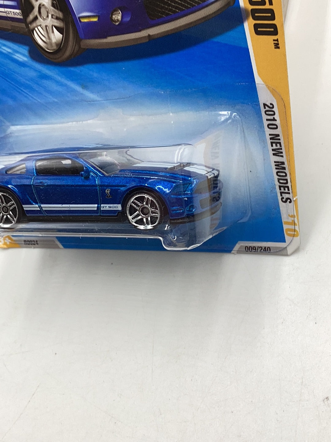 2010 Hot wheels #9 10 Ford Shelby GT500 Blue 22E