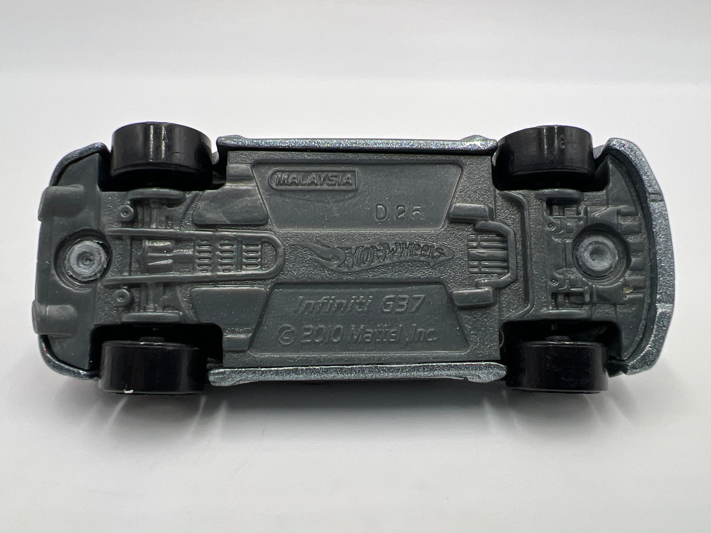 2011 Hot Wheels 1/64 Nightburnerz Infiniti G37 Silver Metalflake Loose