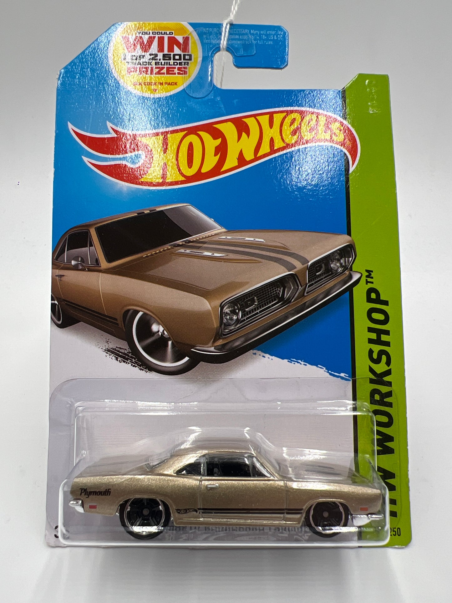 2014 Hot Wheels Workshop #239 68 Plymouth Barracuda Formula S Gold 51D