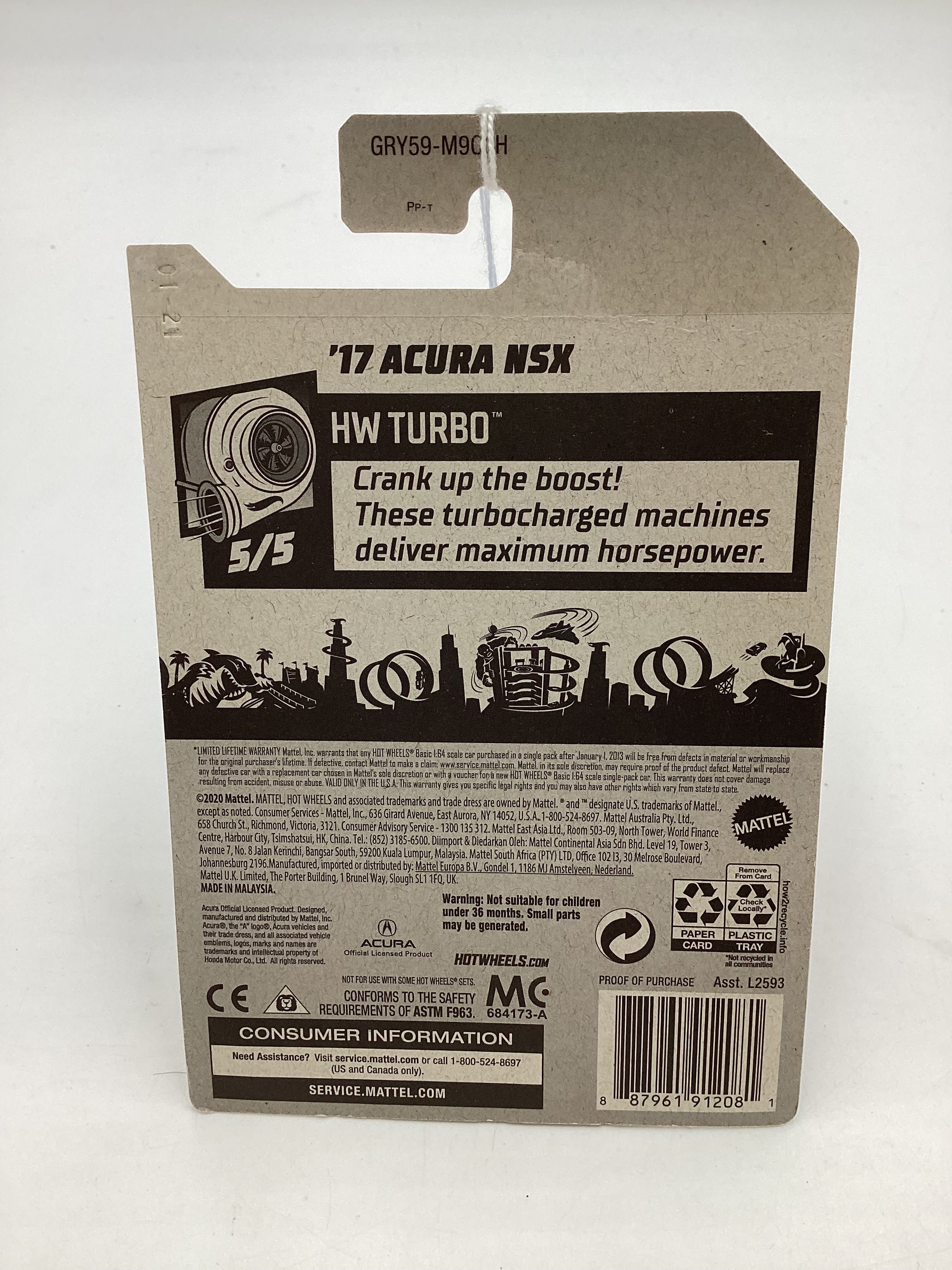 2021 Hot wheels HW Turbo #148 17 Acura NSX Red 69A – carolinasdiecast