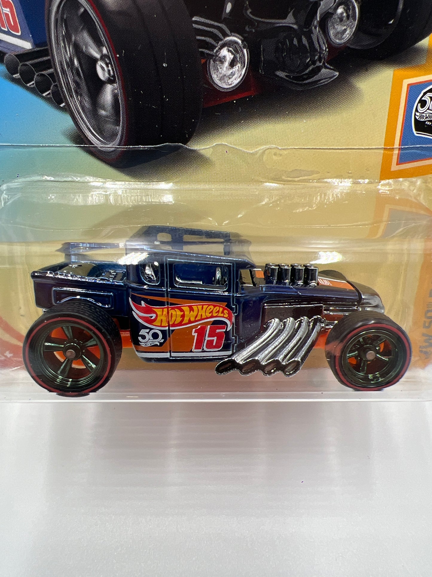 2018 Hot Wheels Super Treasure Hunt Bone Shaker Ultimate Chase W/Protector