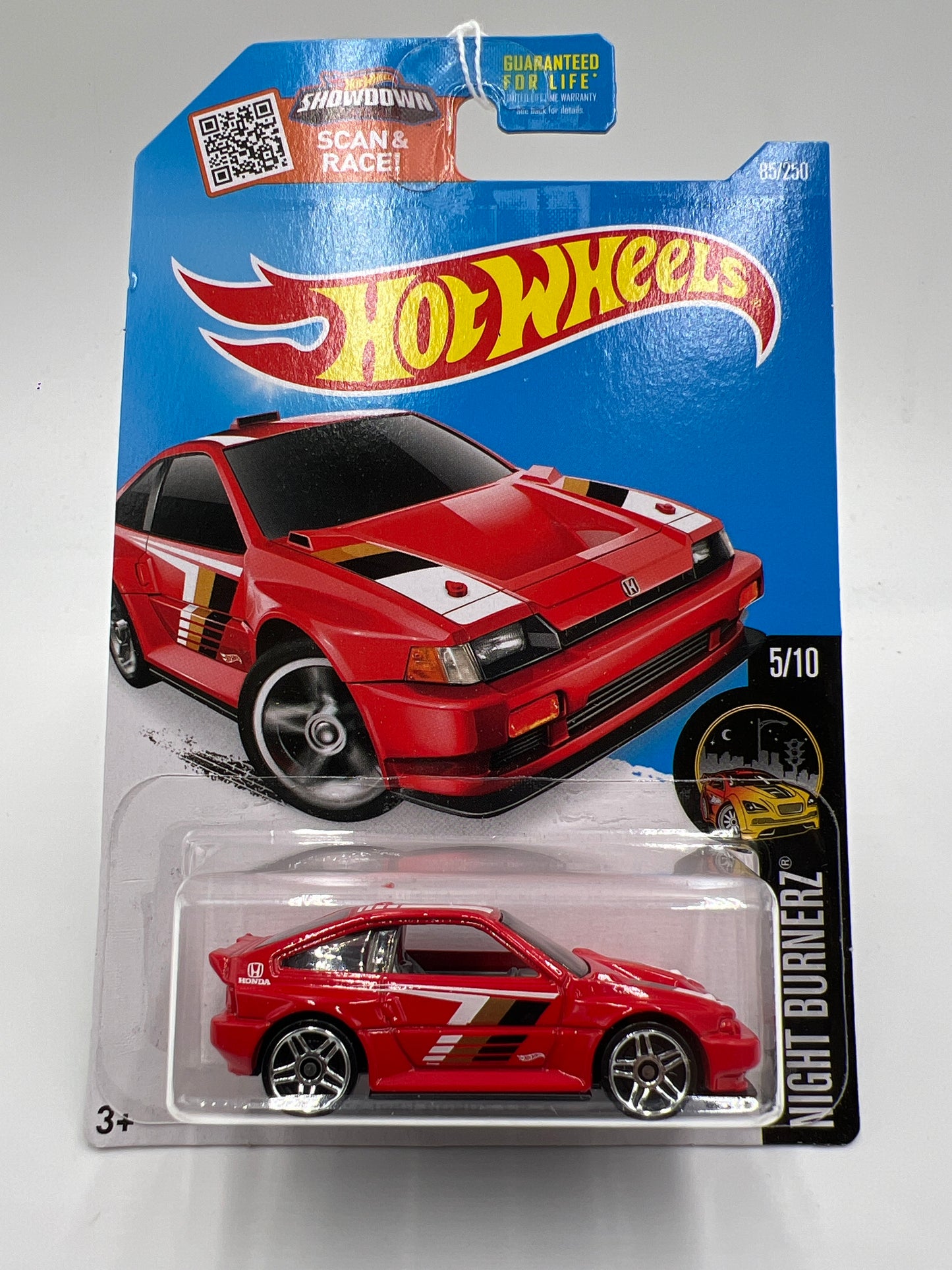 2016 Hot Wheels Night Burnerz #85 1985 Honda CR-X Red 77D