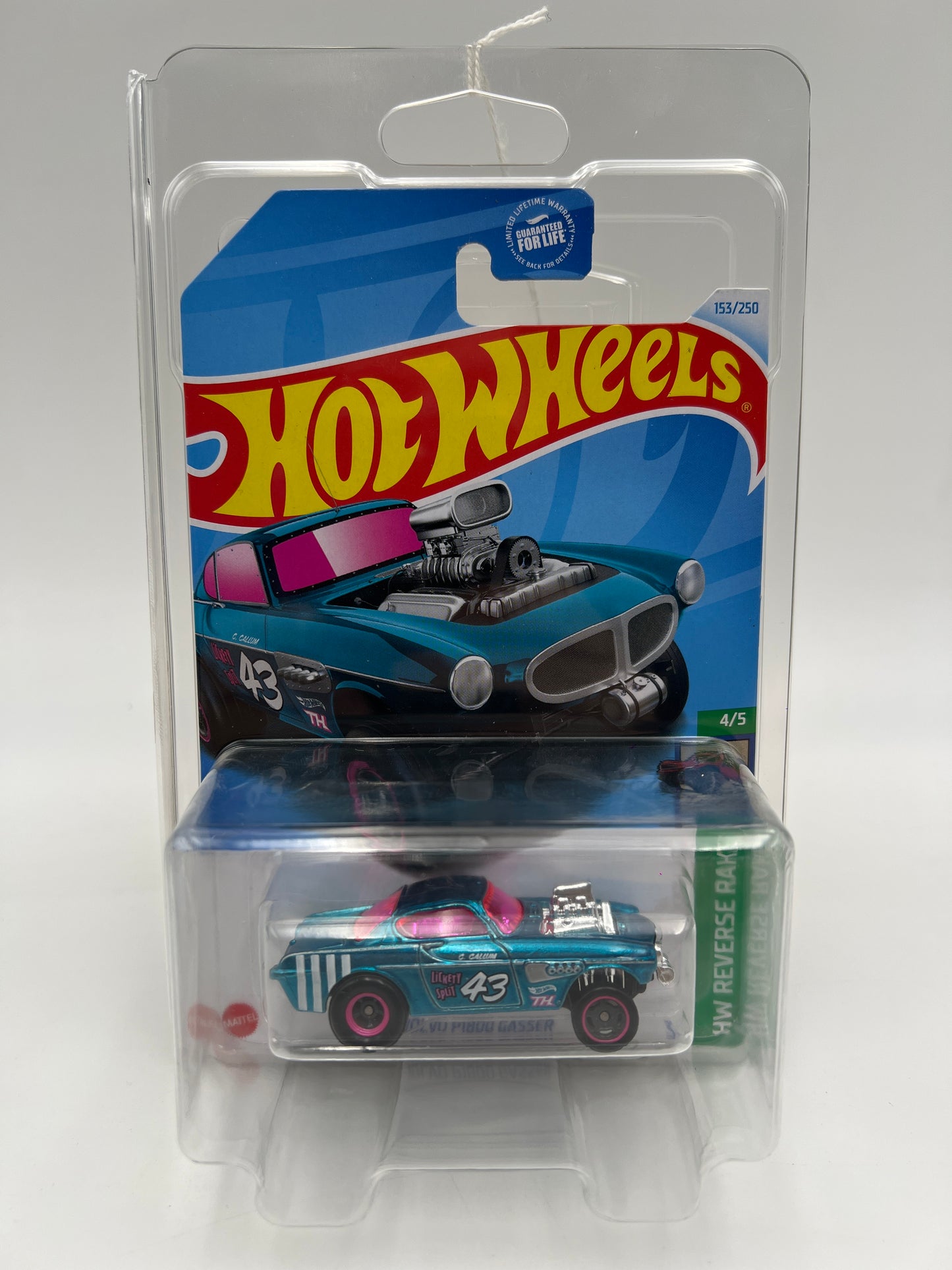 2024 Hot Wheels Super Treasure Hunt #153 Volvo P1800 Gasser Blue W/Protector