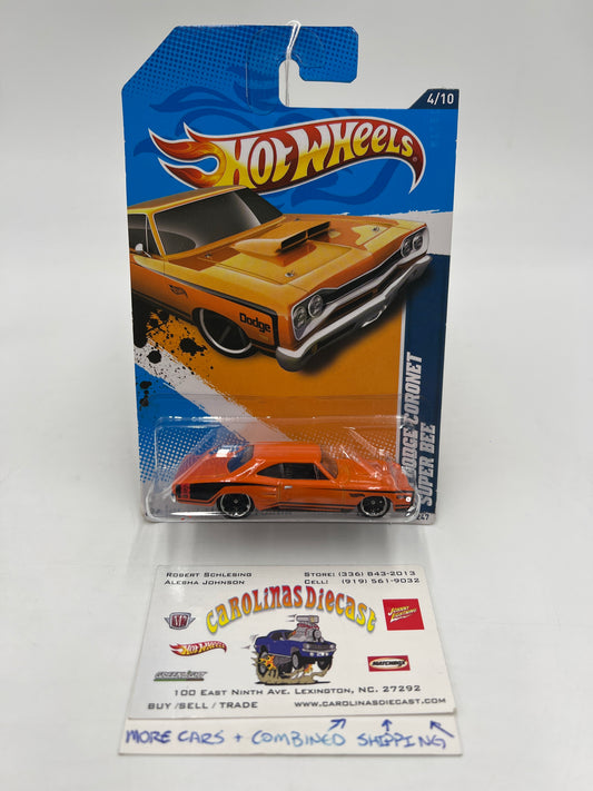 2012 Hot Wheels Muscle Mania Mopar #84 69 Dodge Coronet Super Bee Orange 39D