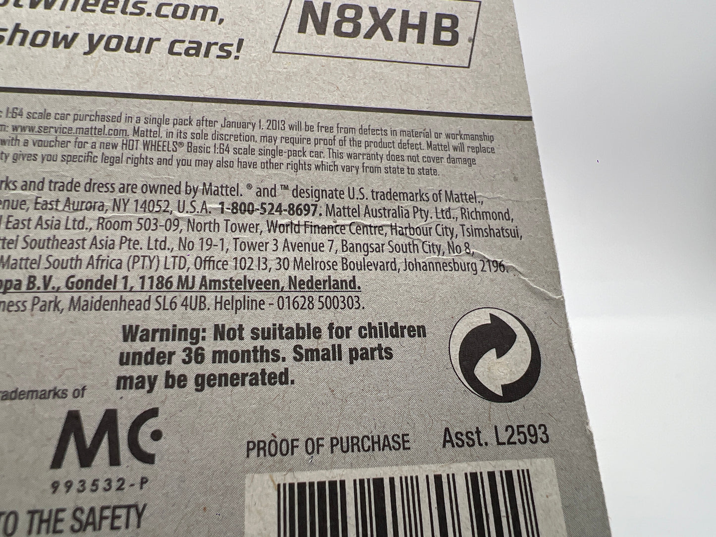 2019 Hot Wheels Super Treasure Hunt #194 18 Dodge Challenger SRT Demon Red W/Protector