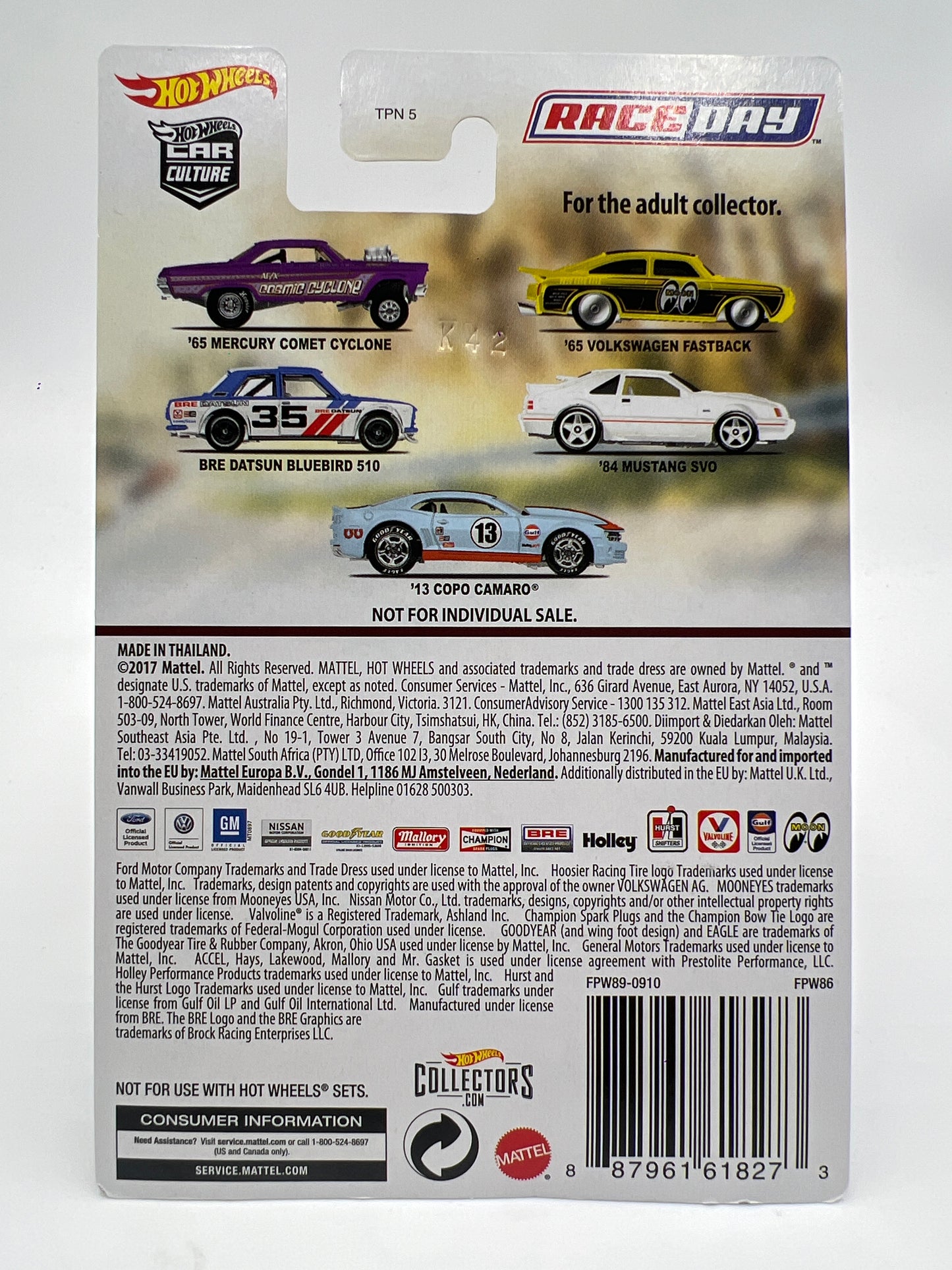 2017 HW RLC Premium Race Day #0 BRE Datsun Bluebird 510 Blue/White W/Protector