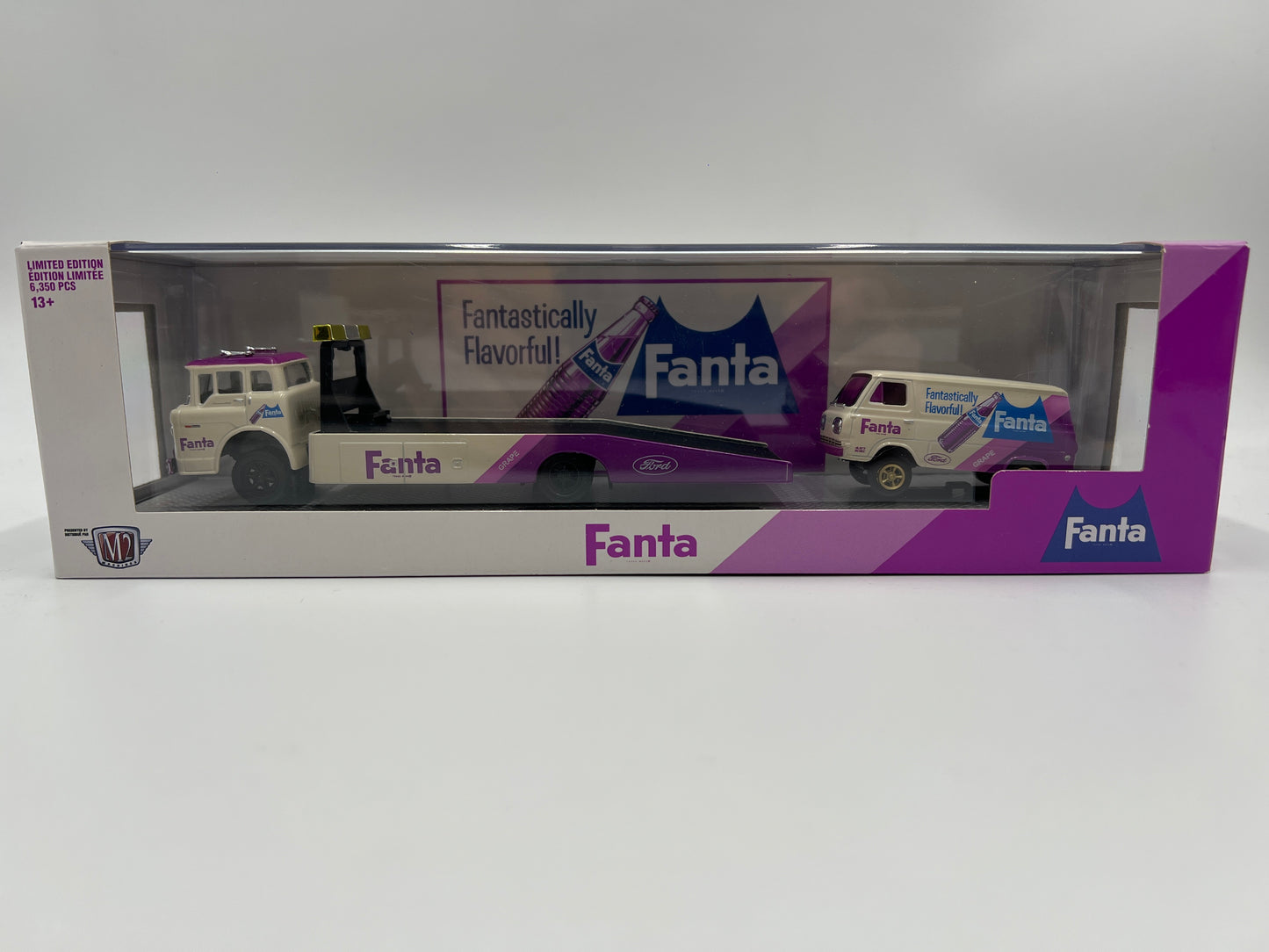 M2 Machines Auto Haulers Fanta 1970 Ford C-600 Truck & 1964 Ford Econoline Delivery Van Gasser TW07