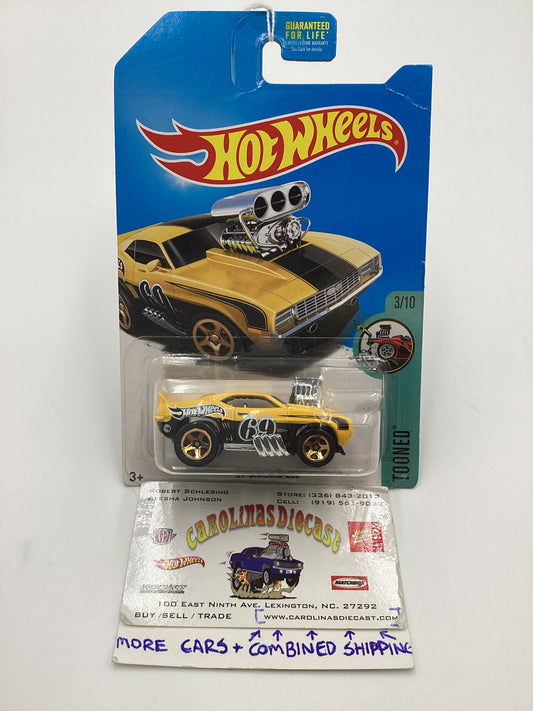 2017 Hot wheels Treasure Hunt 3/10 69 Camaro Z28 Yellow Tooned * Vein Top Right Corner*