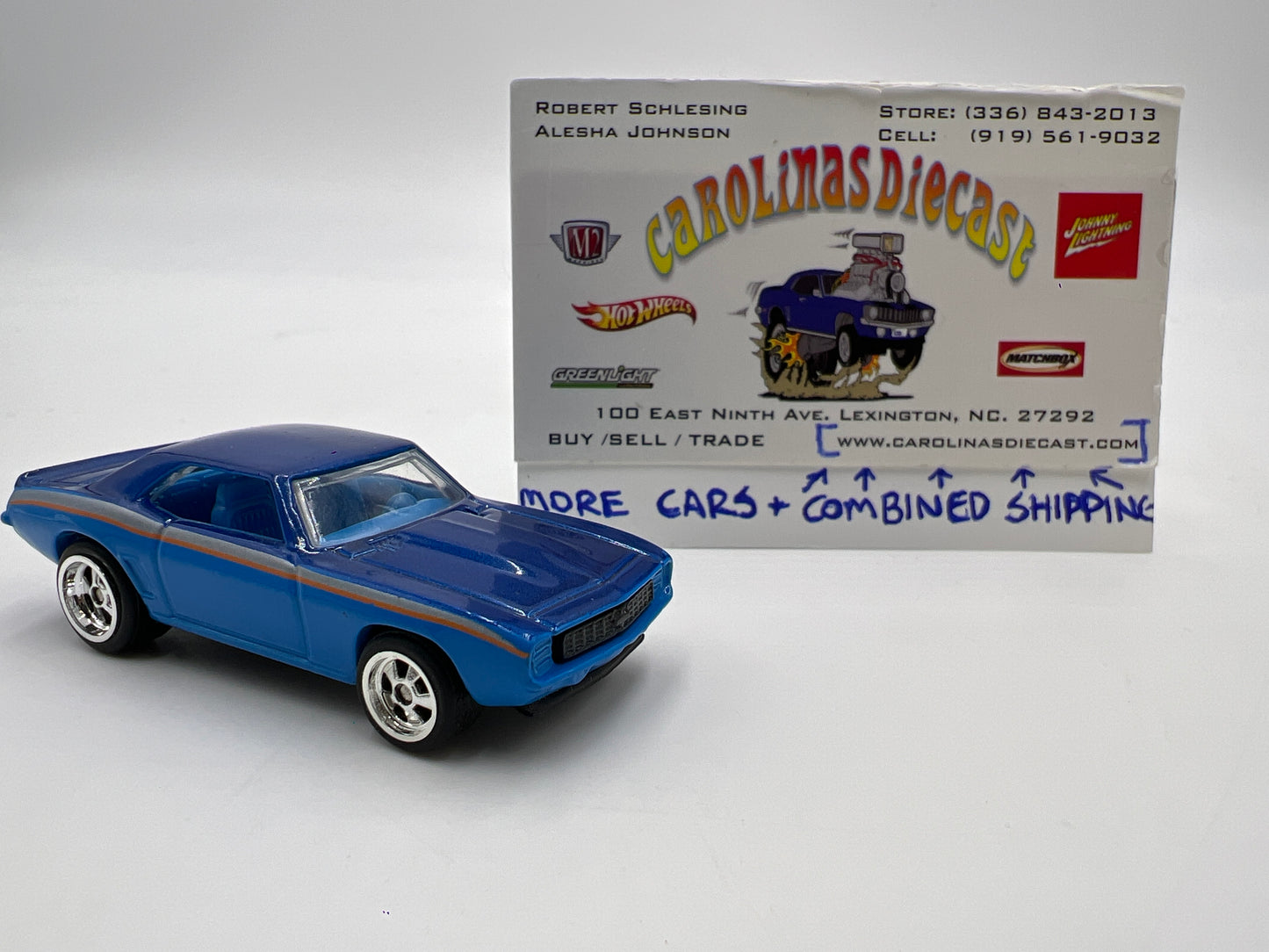 Hot Wheels Larrys Garage Premium 69 Camaro Blue Loose