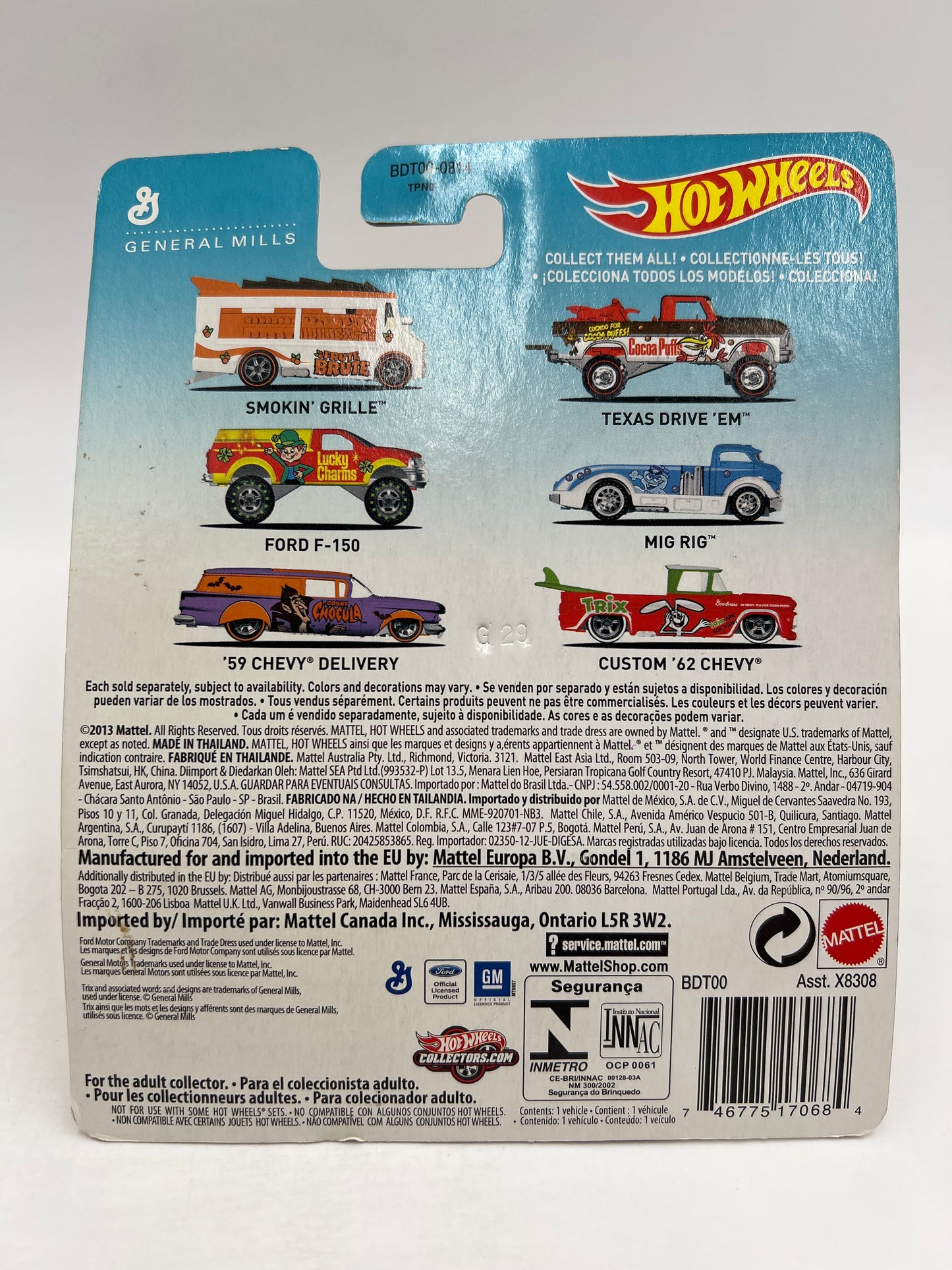 Hot Wheels Premium General Mills Trix Custom 62 Chevy Red W/Protector