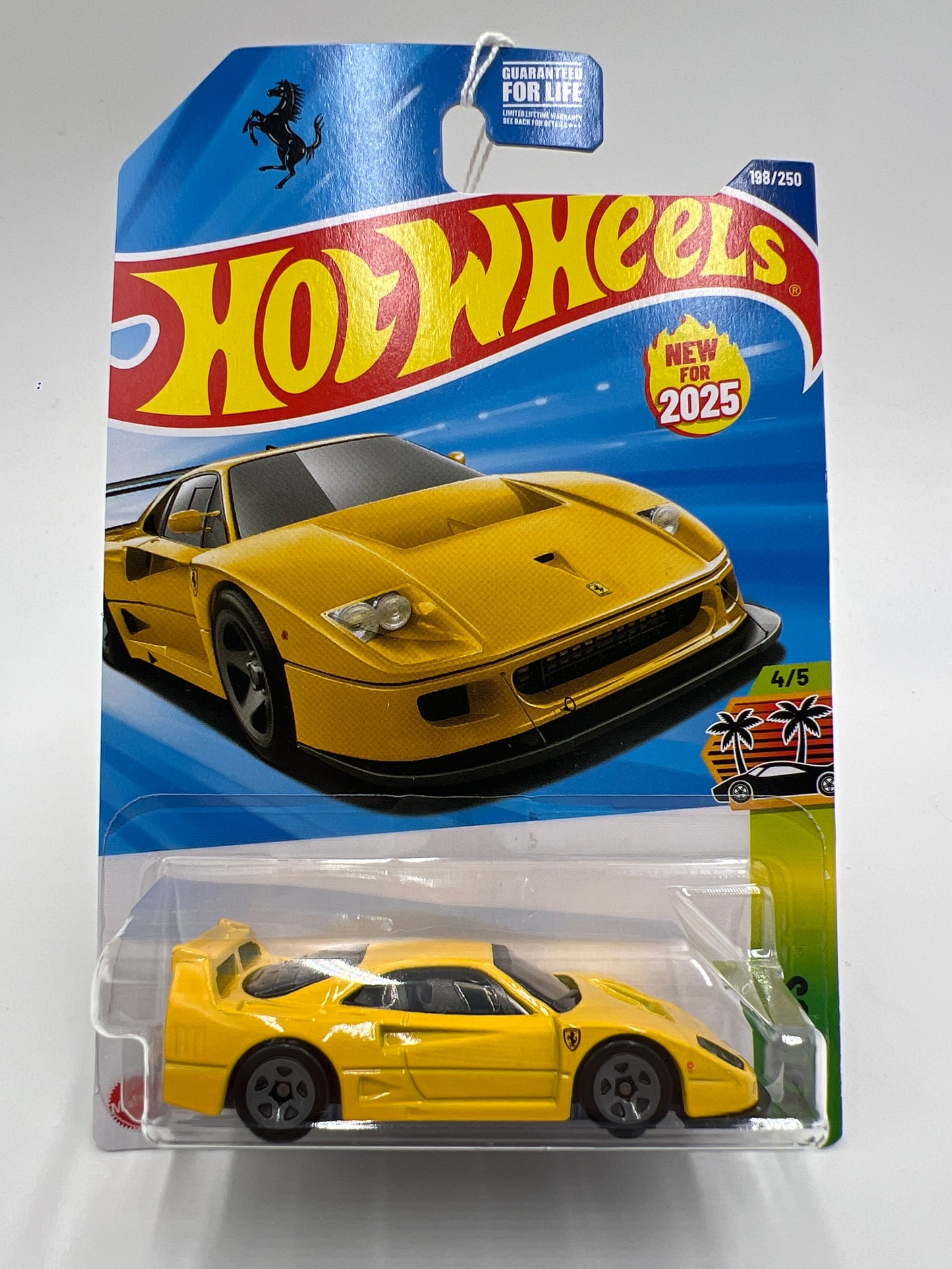 2025 Hot Wheels Q Case Exotics #198 Ferrari F40 Competizione Yellow SR