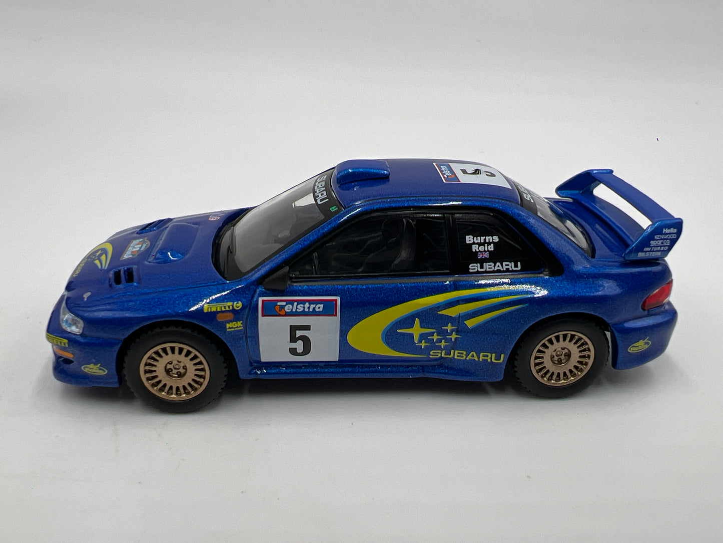 Mini GT 1:64 Box Model #986 Subaru Impreza WRC99 #5 1999 Rally Australia Winner Blue