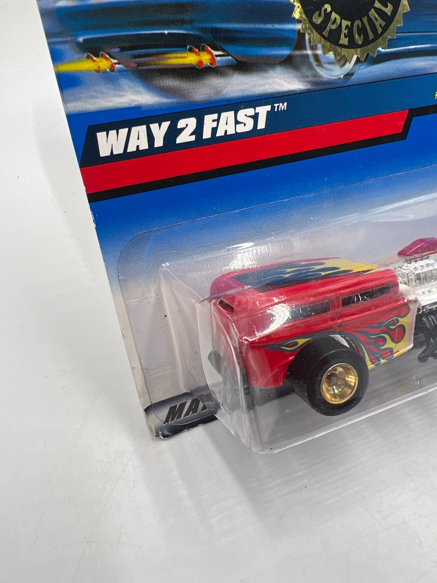 1999 Hot Wheels Collector #994 Trailer Edition Special Way 2 Fast Red W/Real Riders SR