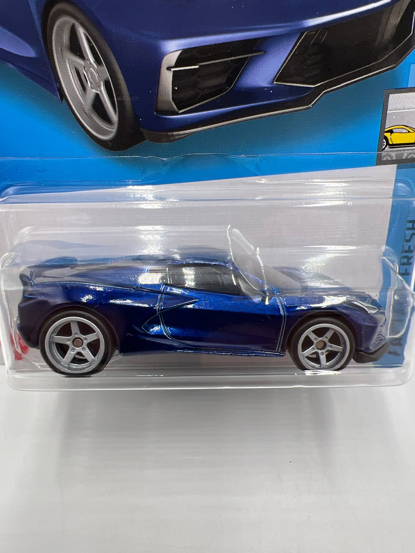 2022 Hot Wheels Super Treasure Hunt #106 2020 Corvette Blue W/Protector
