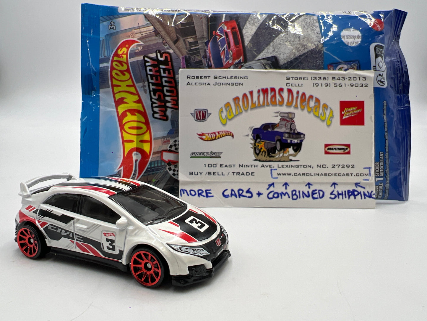 2023 Hot Wheels Mystery Models Series 1 #3 Chase 16 Honda Civic Type R White