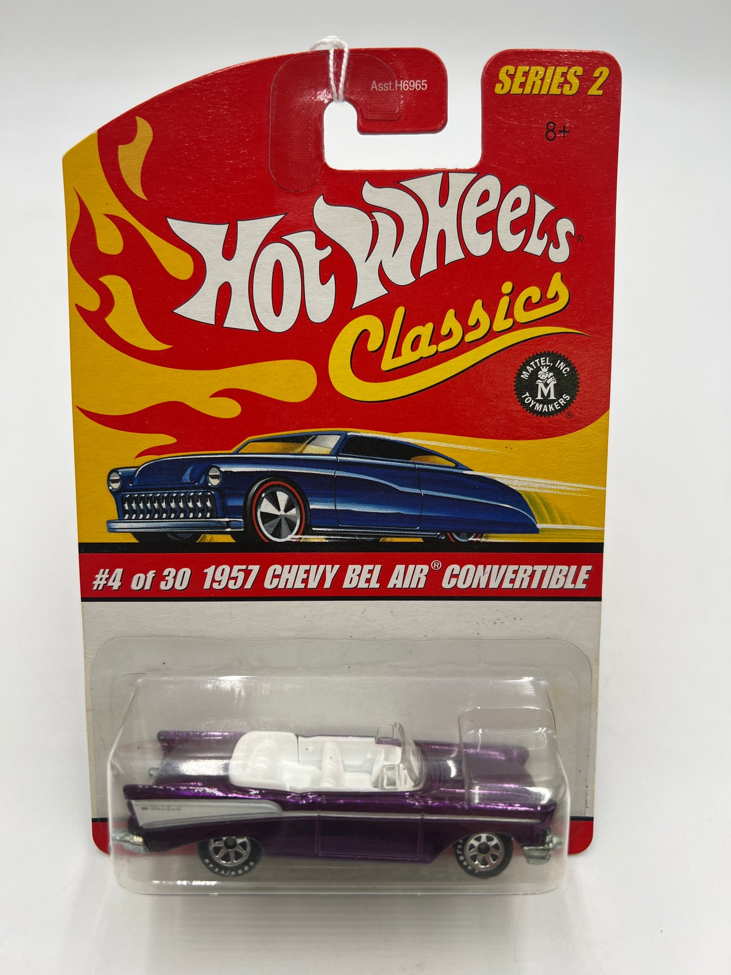 Hot Wheels Classics Series 2 #4 1957 Chevy Bel Air Convertible Purple