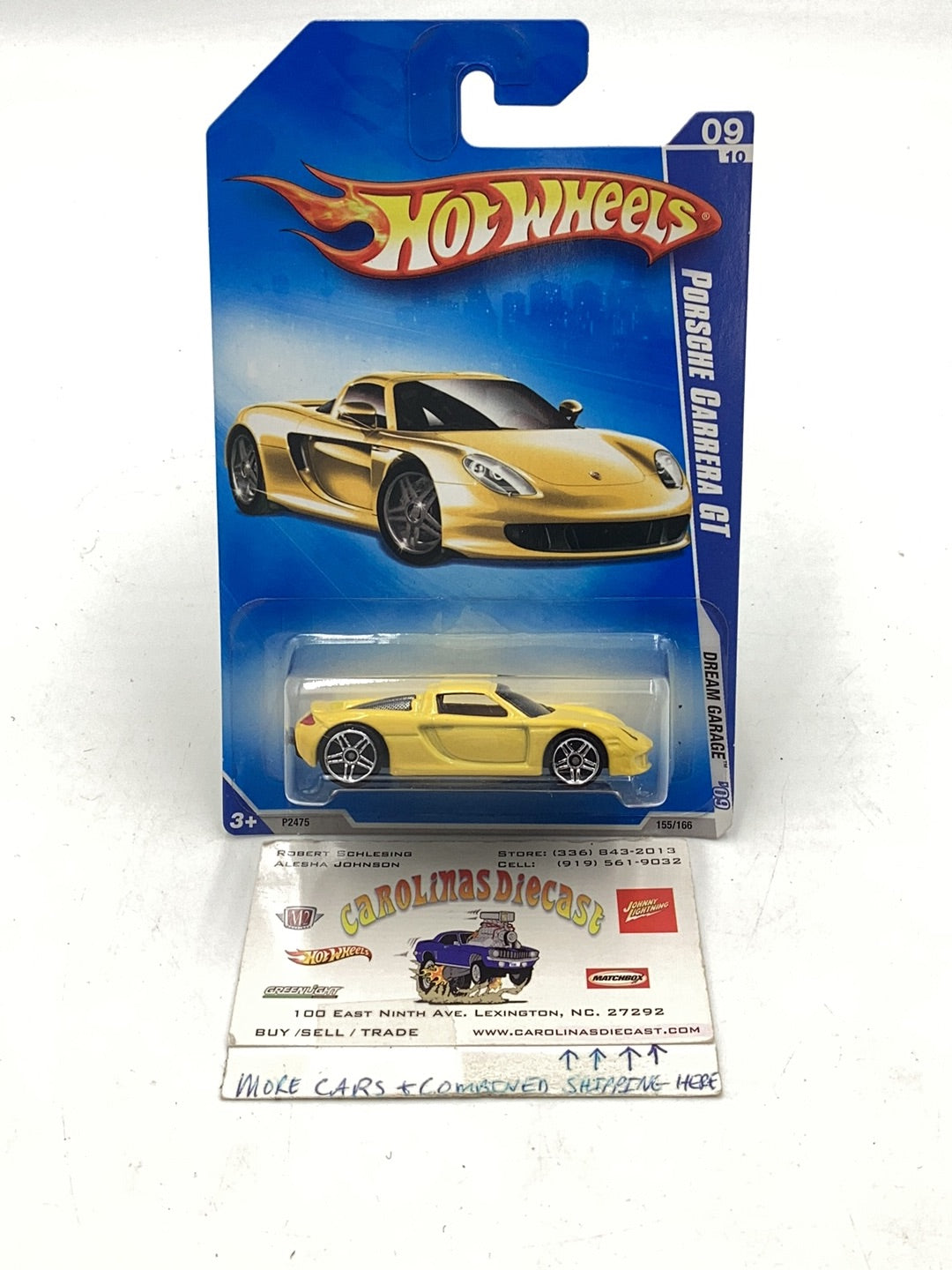 2009 Hot Wheels #155 Porsche Carrera Gt PP1