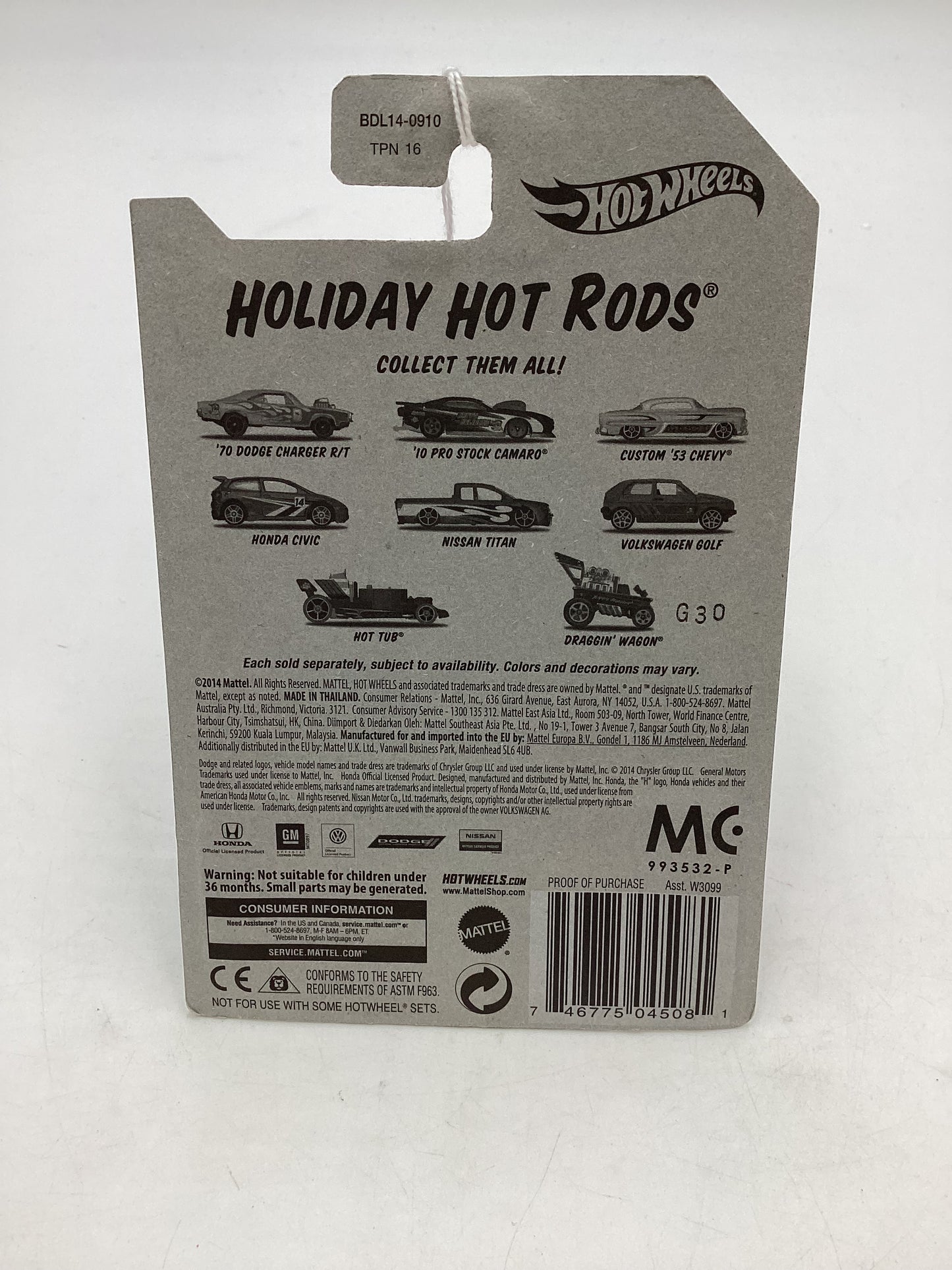 Hot wheels Holiday Hot Rods 8/8 Volkswagen Golf 155D