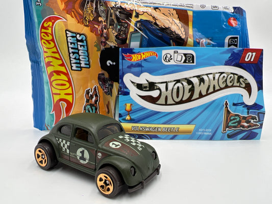 2025 Hot Wheels Mystery Models Series 2 #1 CHASE Volkswagen Beetle Dark Green
