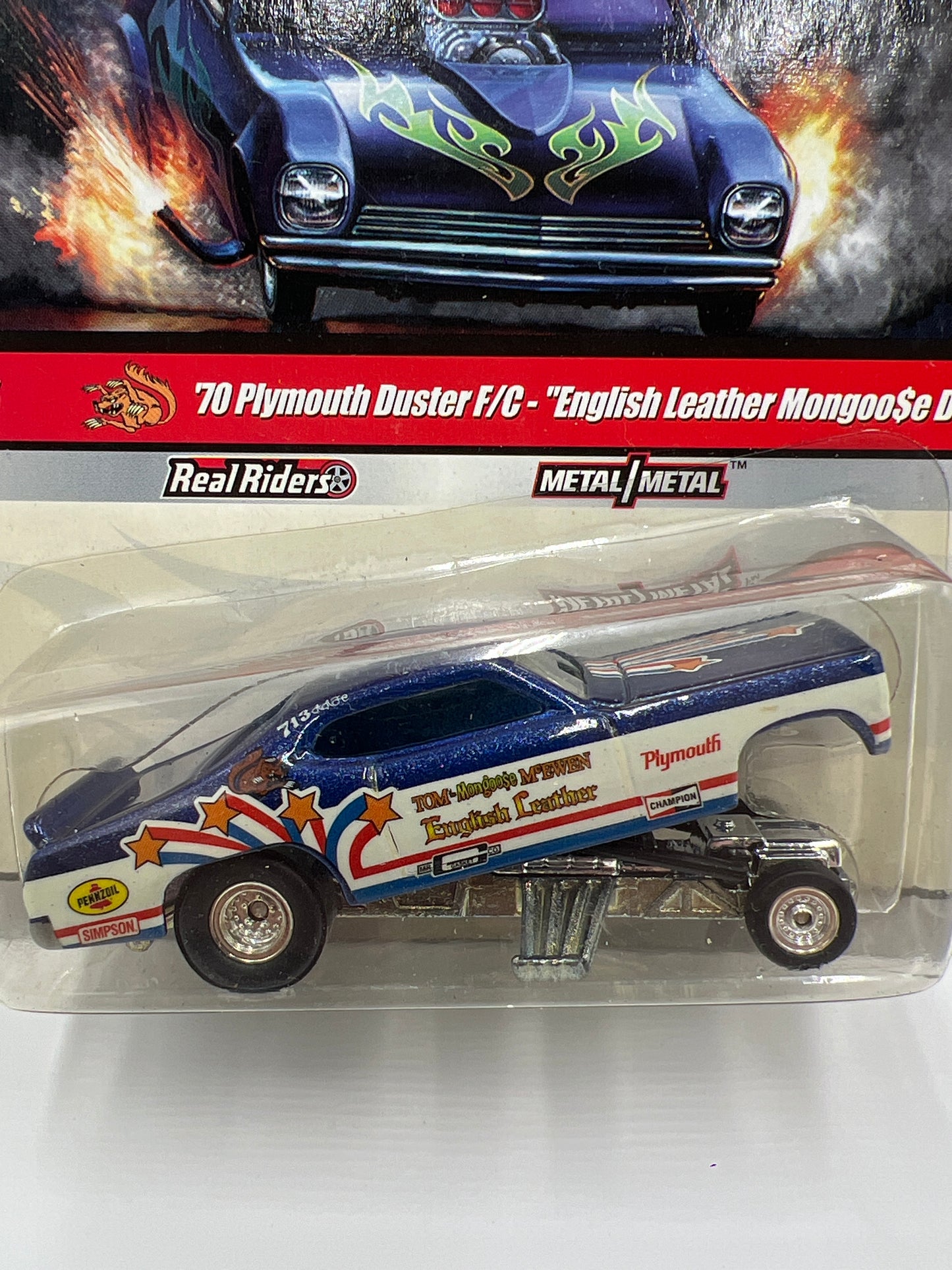 Hot Wheels Drag Strip Demons #15 70 Plymouth Duster F/C English Leather Mongoose W/Protector