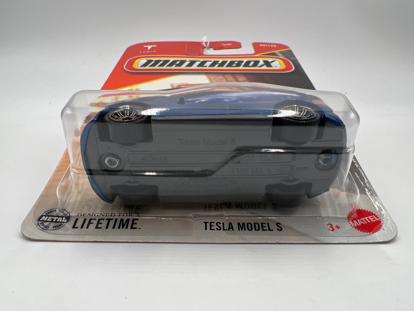 2025 Matchbox #42 Tesla Model S Blue 213K
