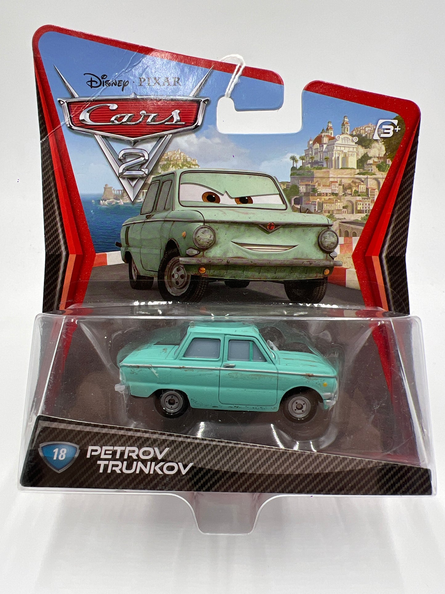 Disney Pixar Cars 2 #18 Petrov Trunkov Green (Vein Top Left) 136H
