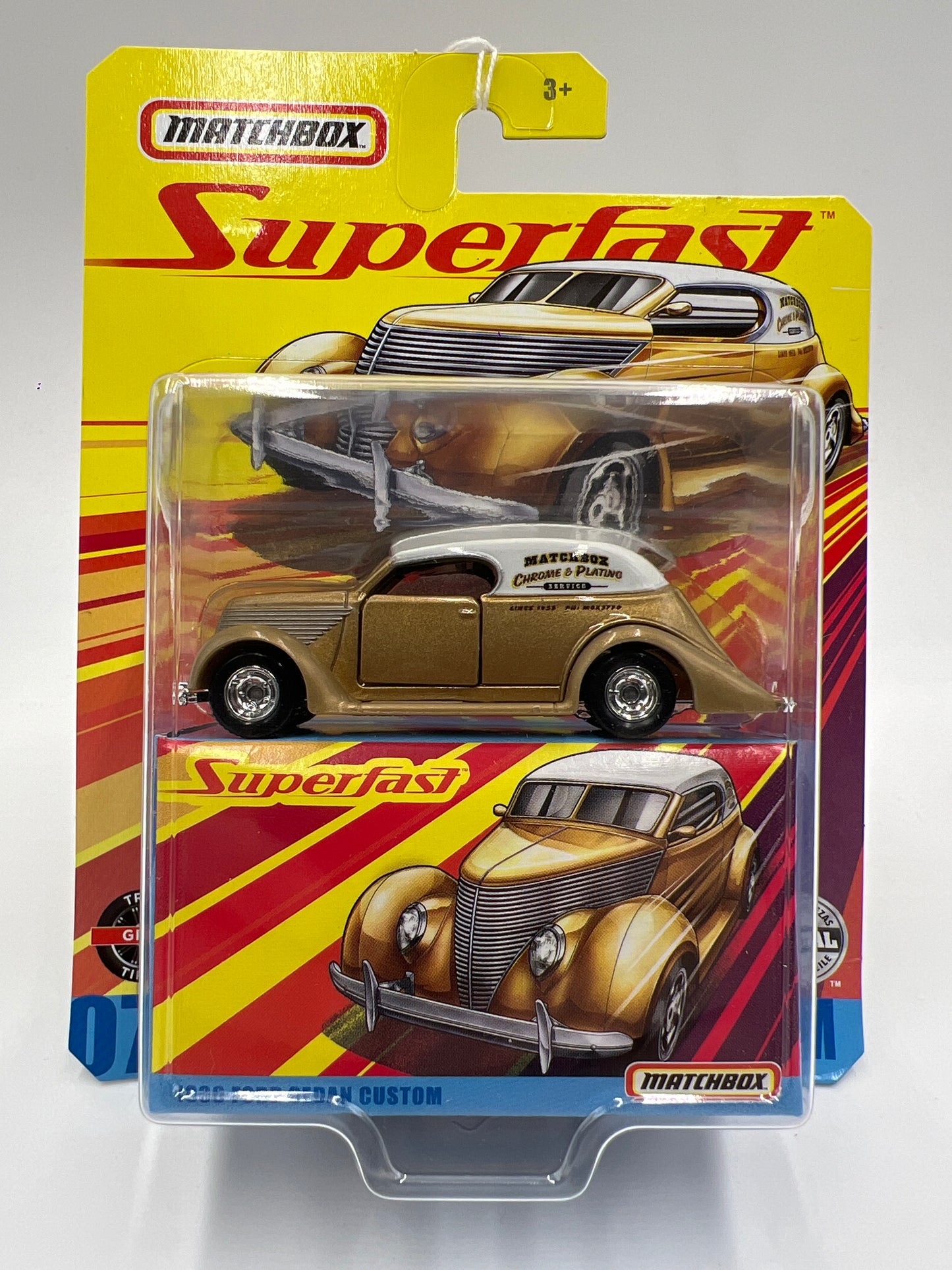 Matchbox Superfast #7 1936 Ford Sedan Custom Gold 174H