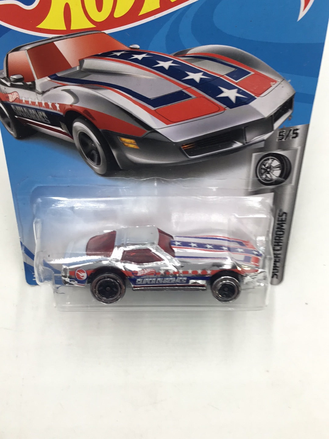 2019 Hot Wheels #159 corvette stingray super chrome Treasure Hunt T1