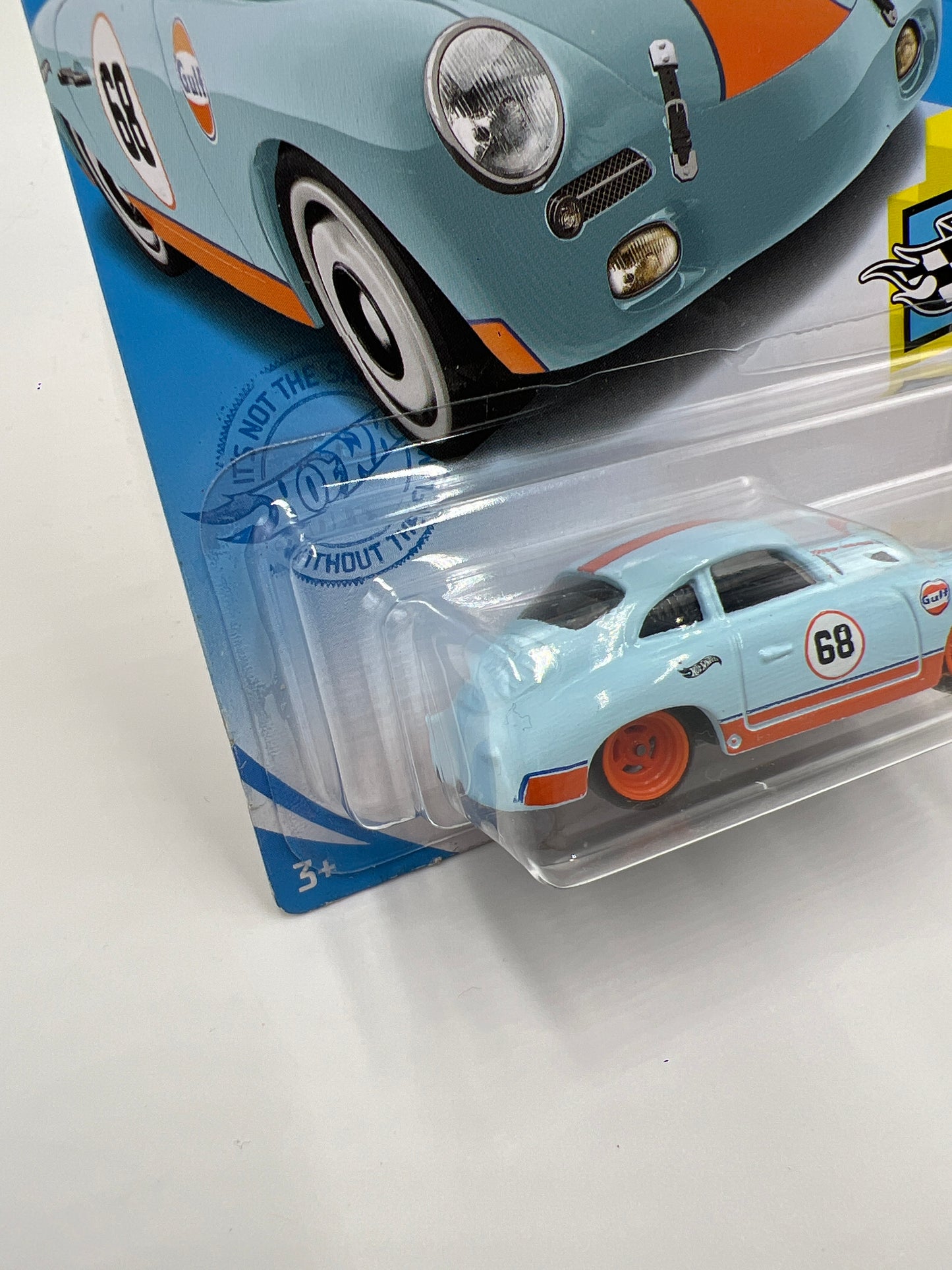 Hot Wheels Porsche 356 Outlaw Blue Gulf Wheel Swap Custom On Card W/Protector SR